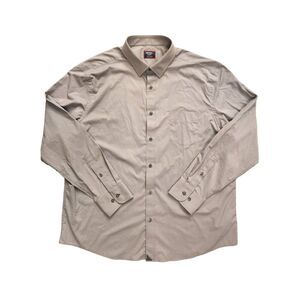 UNTUCKit Performance Nylon Stretch pocket Button up Gray button up Men 2XL shirt